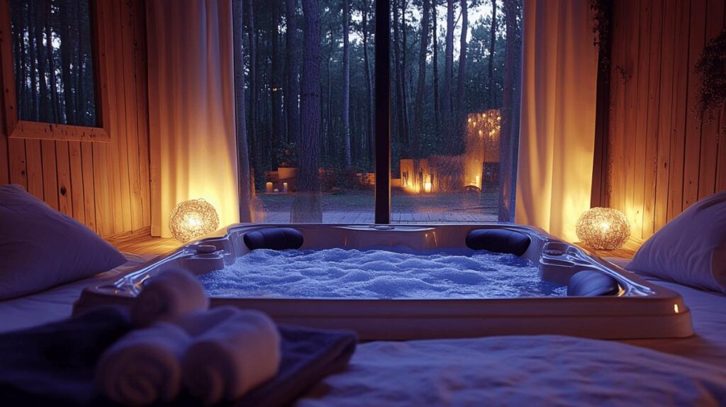 Unvergessliche Momente: Week-end romantique dans les Landes : sejour en chambre avec jacuzzi privatif